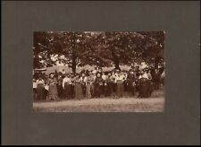 Antique c1900s Rare Mounted Photo Large Group Of Women Widow Graveyard Funeral picture
