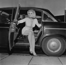 Australian singer and actress Trisha Noble stepping out from a car- Old Photo picture