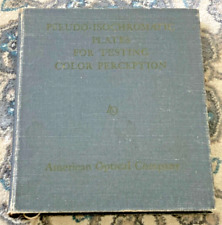PSEUDO-ISOCHROMATIC PLATES FOR TESTING COLOR PERCEPTION BOOK AO VTG 1940 WWII picture
