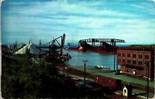 Conneaut Harbor Ohio Seen From Pittsburgh Dock Comp Vintage Postcard UNP Vtg DB picture