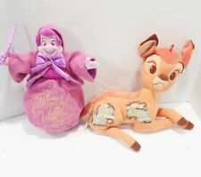 Disney Wisdom Series 12/12 Fairy Godmother & 8 of 12 Bambi Plush 2019 LIMITED picture