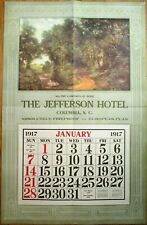 Columbia, SC 1917 Advertising Calendar/GIANT 27x42 Poster: Hotel- South Carolina picture