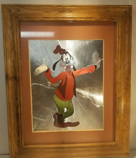 Disney Foil Art 80's Goofy Duplex Print Framed Metallic Retro Modern vtg picture