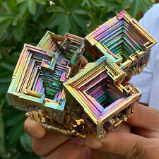 2.6LB ram Bismuth rainbow crystal elementBi gemstone Mineral specimen healing picture