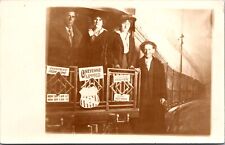 Real Photo Studio Postcard Couples on Train Cheyenne Limited Denver Colorado picture