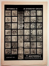 Vintage Motorola Integrated Circuits Ad Phoenix Arizona IC Chip Ephemera picture