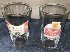2 11oz Vintage Coors Glasses The Banquet Beer Golden Beer U.S.A Brewed picture
