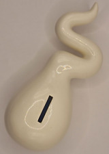 Vintage THE SPERM BANK White Ceramic Sperm Bank Ceramic Coin Bank Adult Humor picture