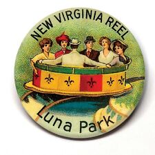 New Virginia Reel Luna Park Advertising Pocket Mirror Vintage Style picture