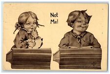 1912 Children Finger Bite Not Me Otsego Michigan MI Posted Antique Postcard picture