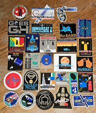 VINTAGE 1980's HUGHES AIRCRAFT COMPANY SATELLITE STICKERS - 28 TOTAL - AEROSPACE picture