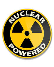 Nuclear Warning Round Aluminum Sign picture