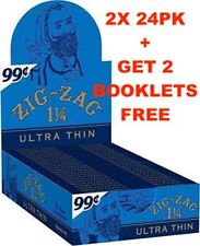 Zig-Zag Rolling Papers 1 1/4 Size Blue Ultra Thin Pre Priced $.99 48 ct Carton picture