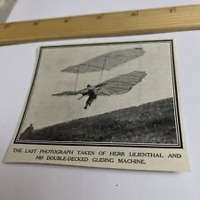 Antique 1909 Image: Last Photograph of Herr Lilienthal & His Gliding Machine picture