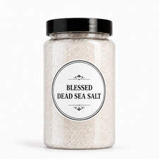 Blessed Dead Sea Salt 400 gm Jerusalem Holy Land Christian Prayer Gift Holy picture