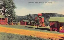 Ruidoso NM New Mexico Idle Hour Lodge Log Cabins Campground Vtg Postcard A20 picture
