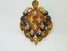 VINTAGE  EISENBERG  ICE  GOLDEN   COLORED  BROOCH  GORGEOUS--NEW  PRICE--- picture