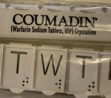 10 Coumadin Pharmaceutical Drug Rep 7-Day Pill Organizer Holder Sorter New Brail picture