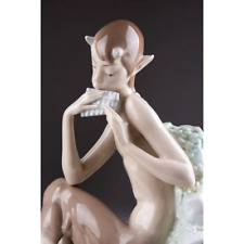 1970 Vintage Porcelain Statue Figure Satyr Lladro Spain Marked 23.5 cm picture