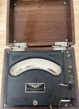 Vintage Jewell AC Voltage Meter In Wood Box. picture