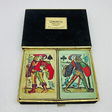Vintage Congress Playing Cards Lancelot & Hager King and knight Art USA Made 10 picture