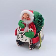 Vintage 1963 Annalee Santa In Sleigh With Toy Bag Figure picture