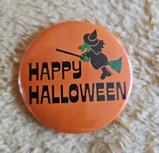 Happy Halloween Witch Pin Pinback Button 1983 Russ Berrie Vintage picture