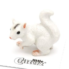 Little Critterz Squirrel - White Squirrel "Bree" - Miniature Porcelain Figurine picture