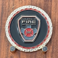 Cutlerville Fire Department CFD Michigan Double Sided Challenge Coin  W#34 picture