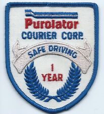 Purolator Courier Corp. safe driving 1 years driver patch 3-3/4X3-1/4 #2297 picture