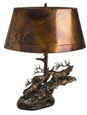 Big Sky Carvers Elk Lamp With Copper Shade picture