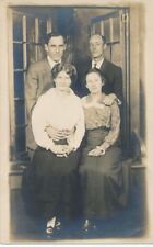 Two Couples Real Photo Postcard rppc picture