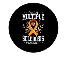 Multiple Sclerosis Warrior Awareness MS   2.25”  Pinback Button Pin Badge picture