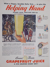 1945 Florida Citrus Vintage Print Ad Grapefruit Juice Vitamin C Orange Drink picture