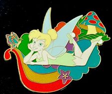 LE 125 Disney Pin Tinker Bell Rainbow Mushroom Butterfly Relaxing HTF RARE NOC picture