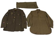 Authentic US WWII Army Air Force Uniform Grouping WW2 Jacket IKE Pants and Shirt picture