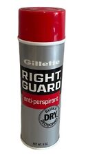 Vintage 70s GILLETTE RIGHT GUARD Anti-Perspirant~8oz Spray~Full~Movie Prop picture