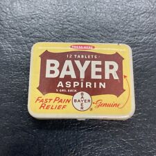 Vintage Bayer Aspirin Metal Tin Advertising Medicine Rare Granny Core USA Empty picture