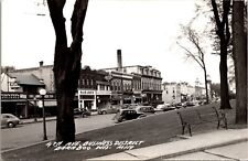 Real Photo Postcard 4th Avenue Business District in Baraboo, Wisconsin picture