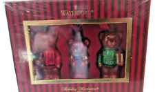 Waterford Holiday Heirlooms Teddy Bears Christmas Ornament Set Of 3 2008 Sealed picture