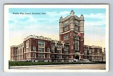 Cincinnati OH-Ohio, Hughes Public High School, Antique Vintage Postcard picture
