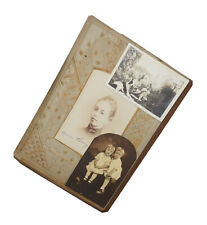 Antique Family Photo Album (Lot of 45) 10”x8” Fair Condition picture