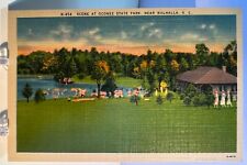 Postcard South Carolina near Walhalla, Oconee State Park Scene, Linen Vintage picture