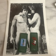 Two Handsome Men Standing Nude Together  Vintage Gay Physique Photo -5x7 picture