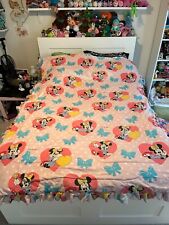 Vintage Walt Disney Minnie Mouse Pink twin comforter ruffle picture