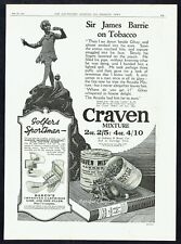 Sir James Barrie My Lady Nicotine Craven Mixture Pipe Tobacco 1923 Advert L410 picture