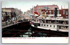 eStampsNet - Huron Ave Looking North Port Huron MI 1908 Postcard picture