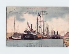 Postcard Ship Canal Benton Harbor Michigan USA picture