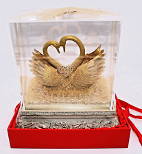 3D Gold Leaf Art,Gold Swan Love and Prosperity GDTC Certified Feng Shui Figurine picture