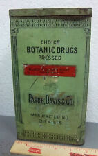 Vintage Parke, Davis Large Black Cohosh root spice tin, great graphics, botanic  picture